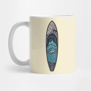 surfboard art, surfing surfer vibes, v22 Mug